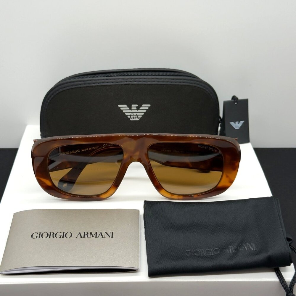 Georgia Armani Sunglasses AR8183 598833 Red Havana Brown 56mm **SEE NOTE**